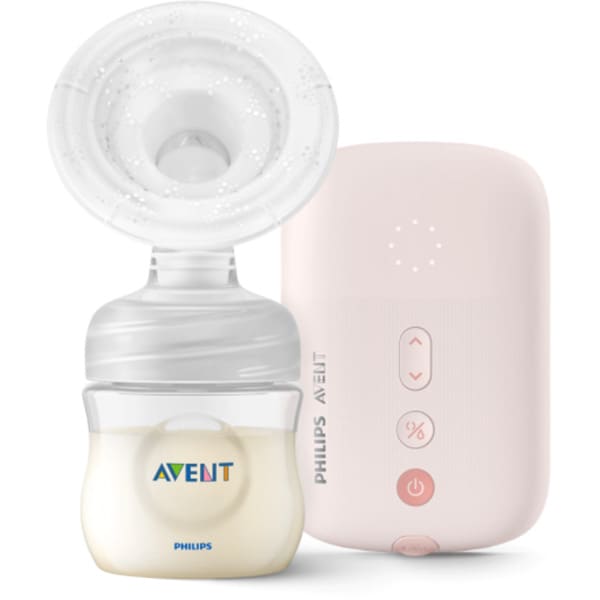 Set de alaptare cu pompa de san electrica PHILIPS AVENT SCD39521, 260ml, roz-albastru