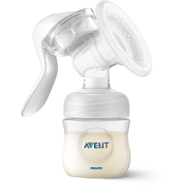 Set de alaptare cu pompa de san manuala PHILIPS AVENT SCF43016, 260ml, alb-albastru
