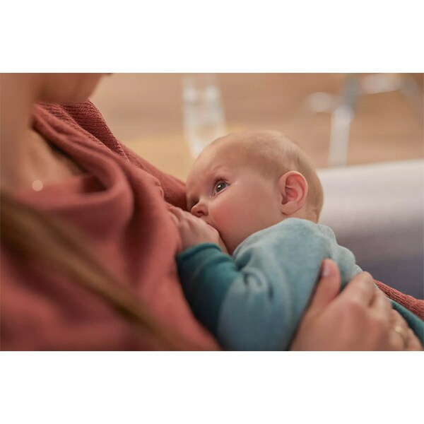 Set de alaptare cu pompa de san manuala PHILIPS AVENT SCF43016, 260ml, alb-albastru