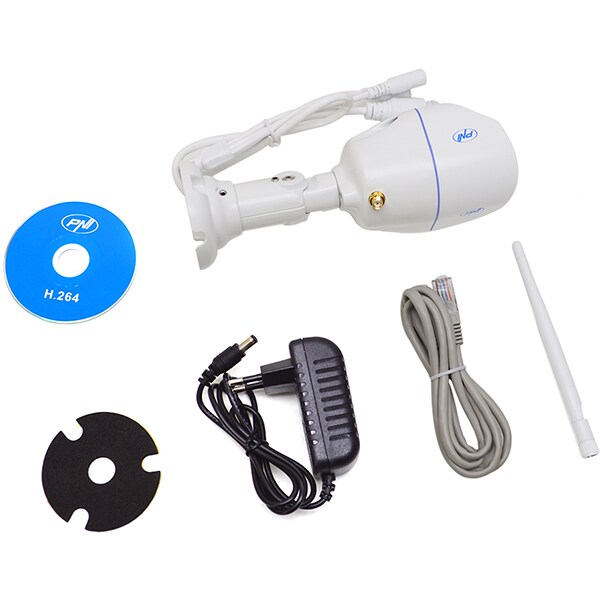 Camera supraveghere Wireless PNI House IP31, HD 720p, exterior/interior, IR, Night Vision, alb