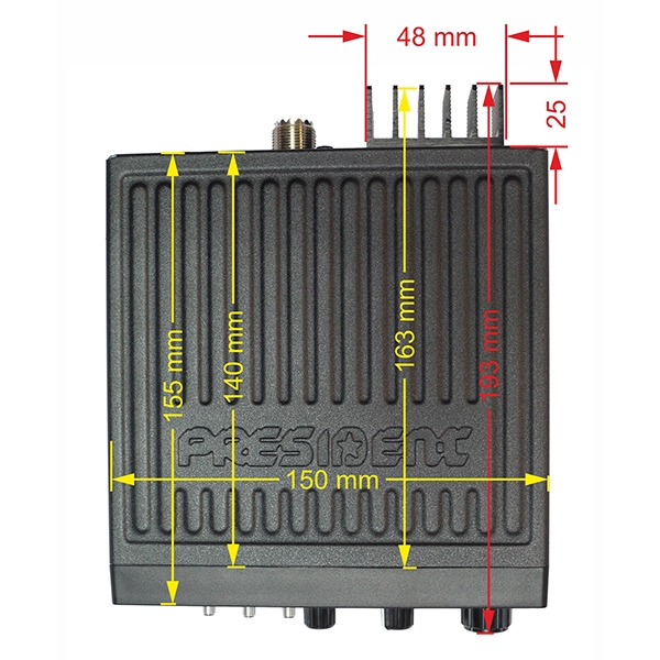 Statie radio CB PRESIDENT Taylor IV, ASQ, AM/FM, USB