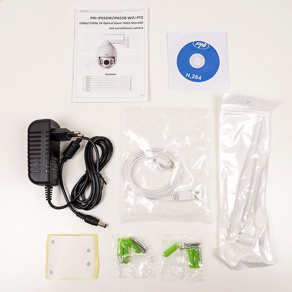 Camera IP Wireless PNI 652W, Full HD 1080p, IR, Night Vision, alb
