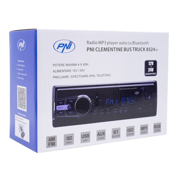 Player auto PNI Clementine Bus Truck 8524BT 4 x 45W, Bluetooth, USB