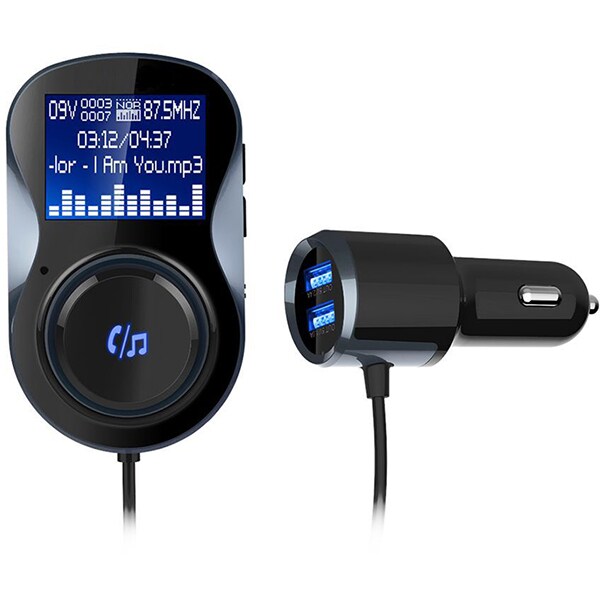 Modulator FM PNI Valentine F800, Bluetooth, USB, negru