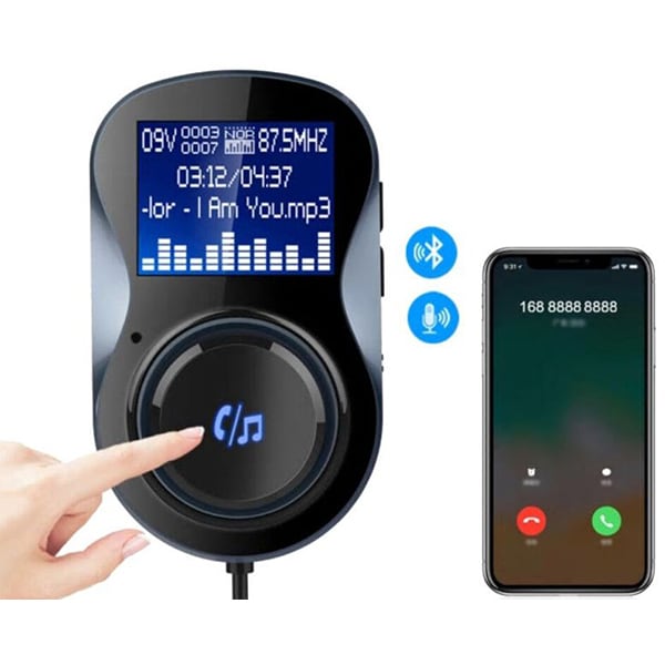 Modulator FM PNI Valentine F800, Bluetooth, USB, negru