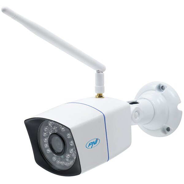 italic Cleanly snap Camera supraveghere Wireless PNI IP550MP, HD 720p, exterior, IR, Night  Vision, alb