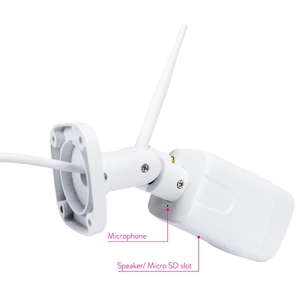 Camera IP Wireless PNI IP55, Ultra HD 1920p, IR, Night Vision, alb