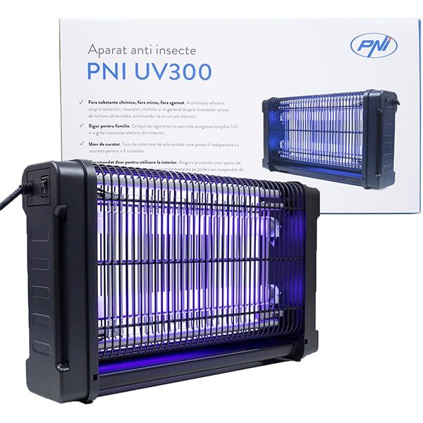 Capcana electrica pentru insecte PNI UV300, 80mp