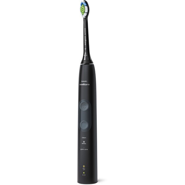 Set 2 Periute de dinti electrice PHILIPS Sonicare ProtectiveClean 5100 HX6850/34, 62000 miscari/min, 2 programe, 2 capete, negru