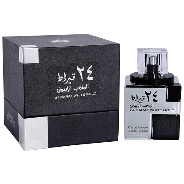 Apa de parfum LATTAFA PERFUMES 24 Carat White Gold, Barbati, 100ml