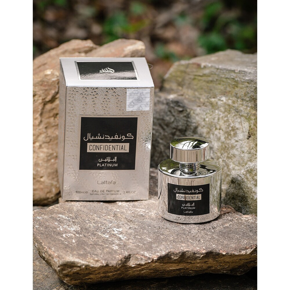 Apa de parfum LATTAFA PERFUMES Confidential Platinum, Unisex, 100ml