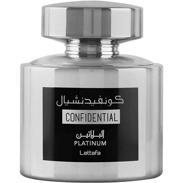 Apa de parfum LATTAFA PERFUMES Confidential Platinum, Unisex, 100ml