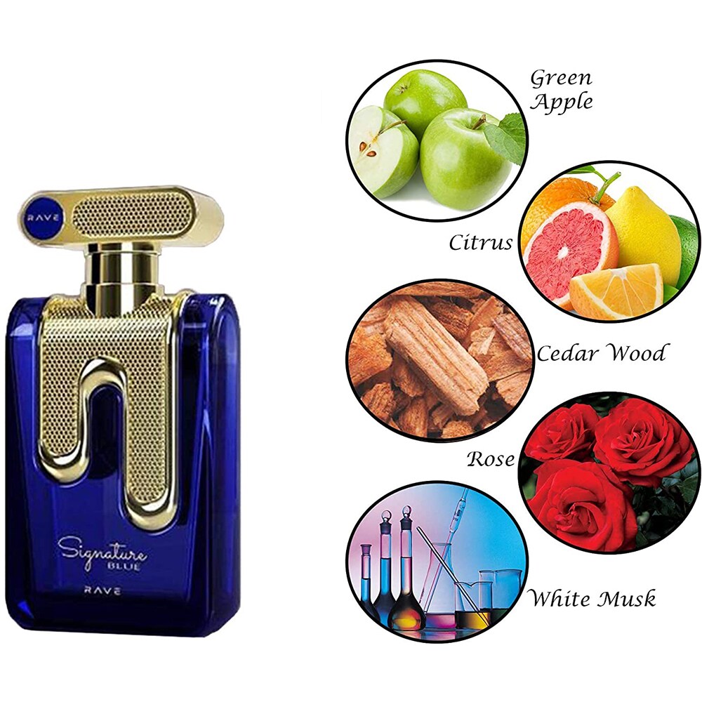 Apa de parfum RAVE Signature Blue, Barbati, 100ml