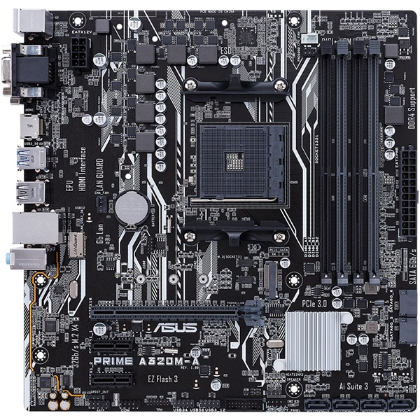 Placa de baza ASUS PRIME A320M-A, Socket AM4, mATX