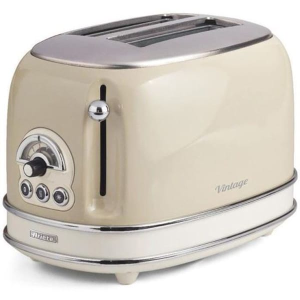 Prajitor de paine ARIETE Vintage 155CR/BG, 2 felii, 810W, bej-crem