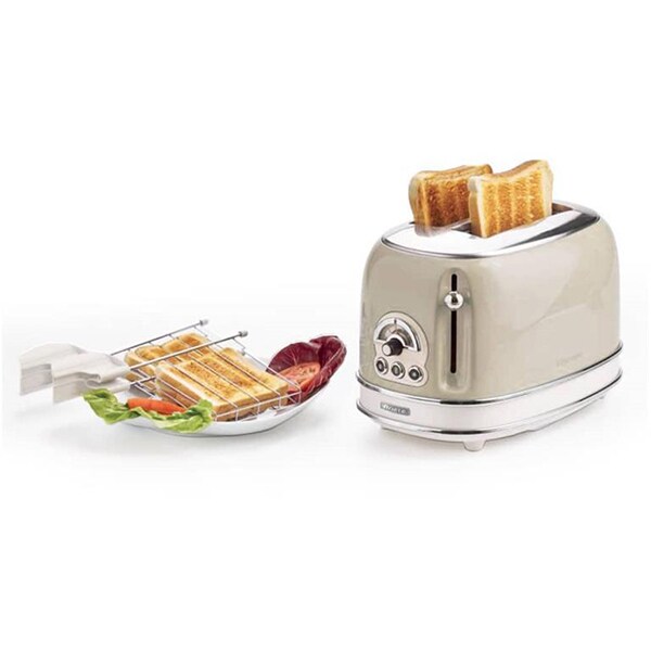 Prajitor de paine ARIETE Vintage 155CR/BG, 2 felii, 810W, bej-crem