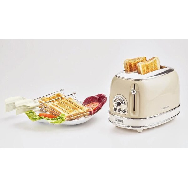 Prajitor de paine ARIETE Vintage 155CR/BG, 2 felii, 810W, bej-crem