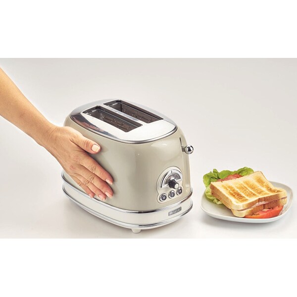Prajitor de paine ARIETE Vintage 155CR/BG, 2 felii, 810W, bej-crem