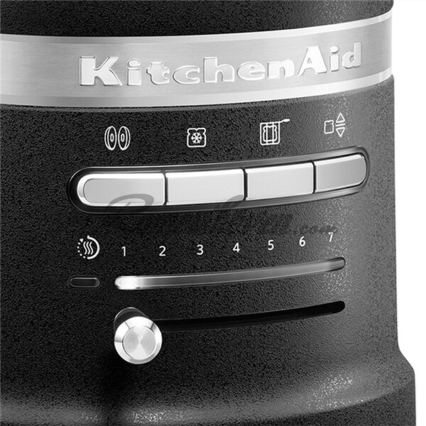 Prajitor de paine KITCHENAID Artisan 5KMT2204EBK, 2 felii, 1250W, negru mat-argintiu