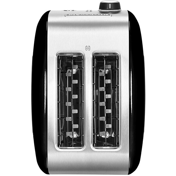 Prajitor de paine KITCHENAID 5KMT221EOB, 2 felii, 1100W, negru lucios-argintiu