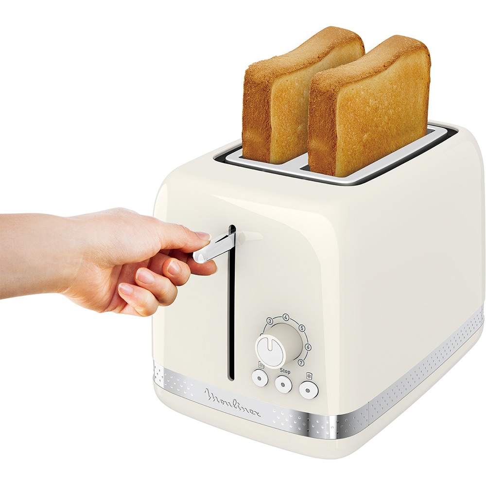 Prajitor de paine MOULINEX Soleil LT300A30, 2 felii, alb