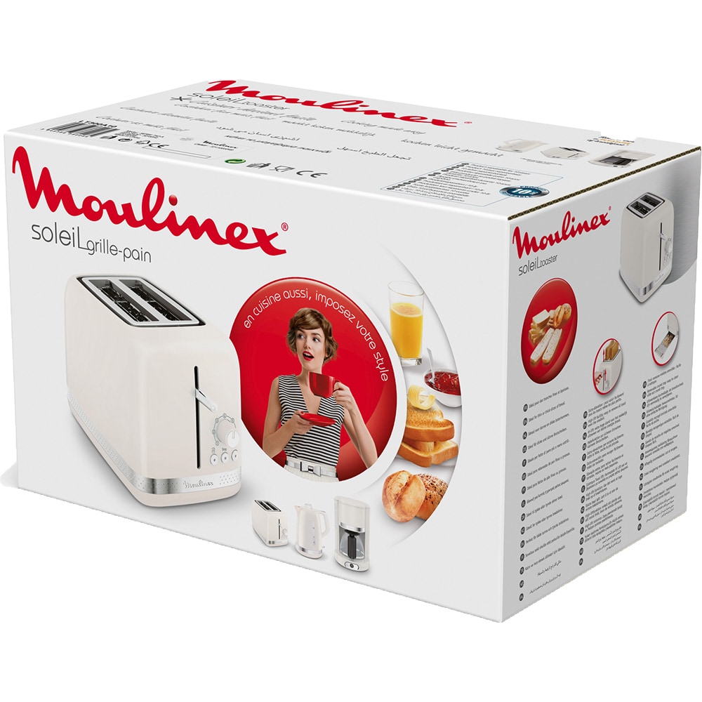 Prajitor de paine MOULINEX Soleil LT300A30, 2 felii, alb