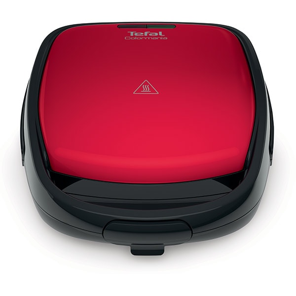 Sandwich maker TEFAL Snack Time SW341031, 700W, 2 placi detasabile, rosu-negru
