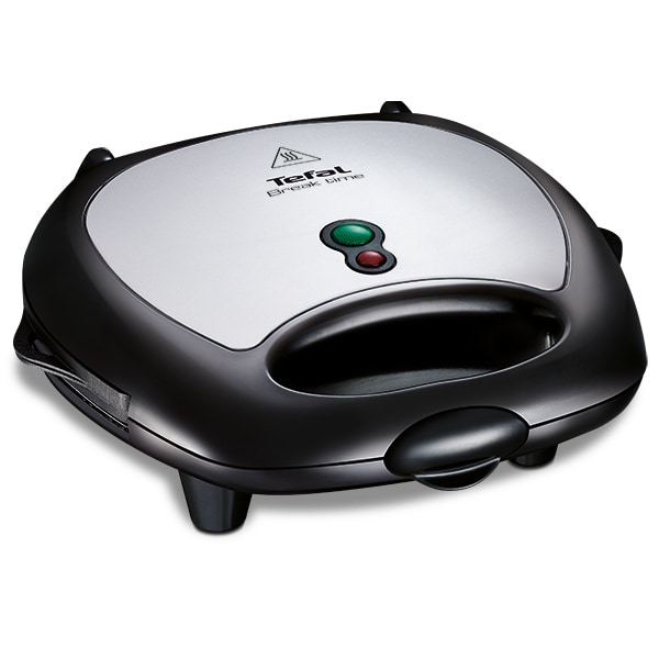 Sandwich maker TEFAL Break Time SW614831, 700W, 3 placi detasabile, negru-argintiu