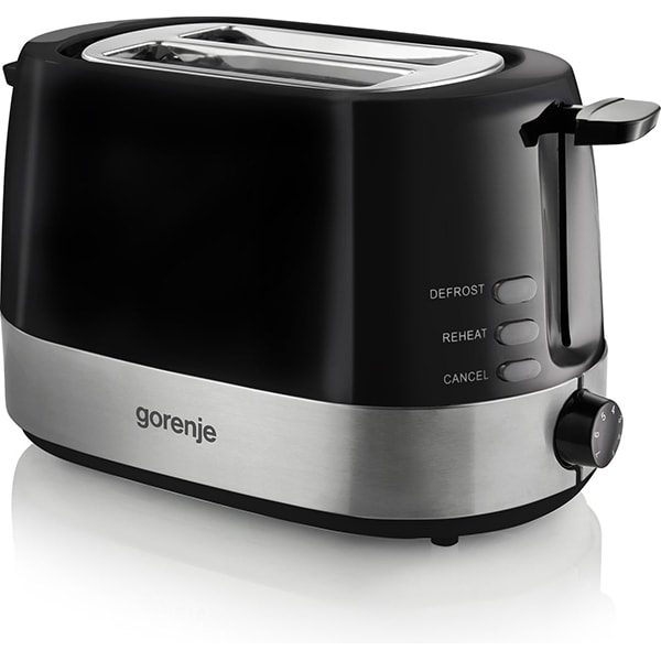 Prajitor de paine GORENJE T850BK, 2 felii, 850W, negru-argintiu