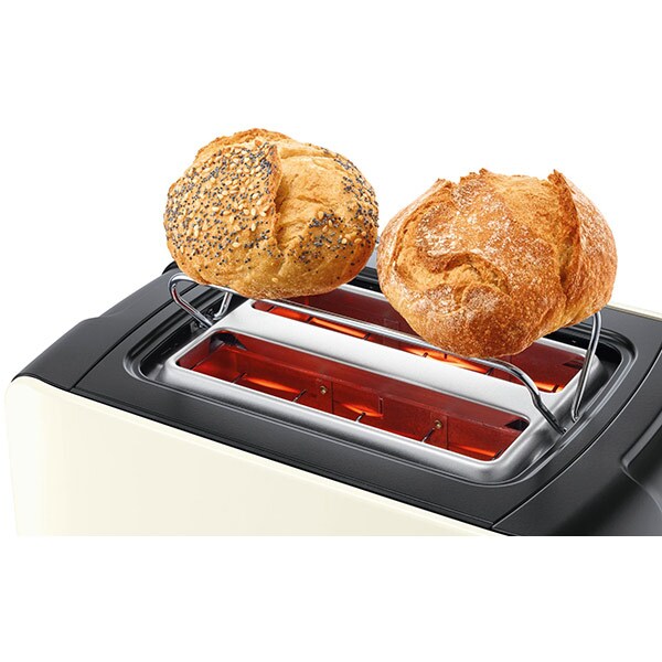 Prajitor de paine BOSCH ComfortLine TAT6A117, 2 felii, 1090W, crem-gri inchis