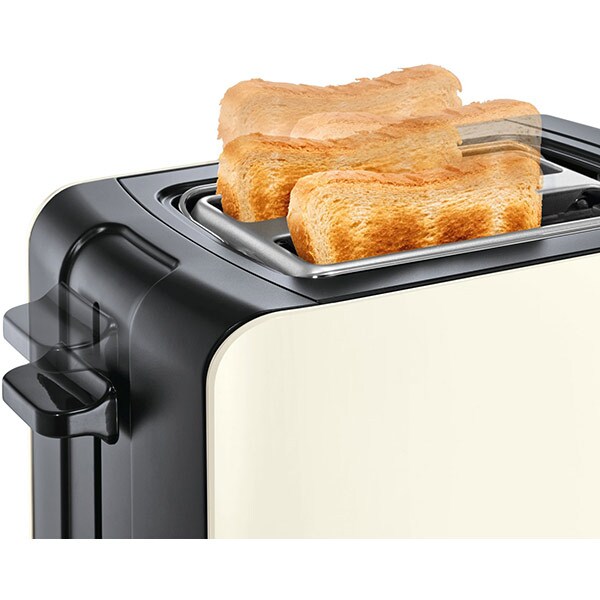 Prajitor de paine BOSCH ComfortLine TAT6A117, 2 felii, 1090W, crem-gri inchis