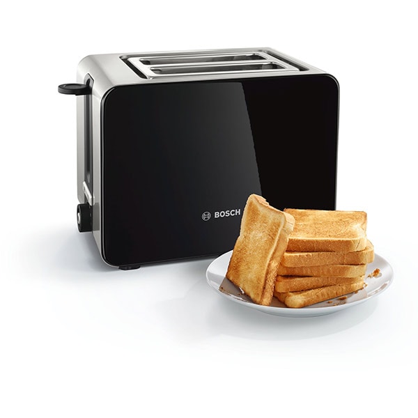 Prajitor de paine BOSCH TAT7203, 2 felii, 1050W, negru-argintiu