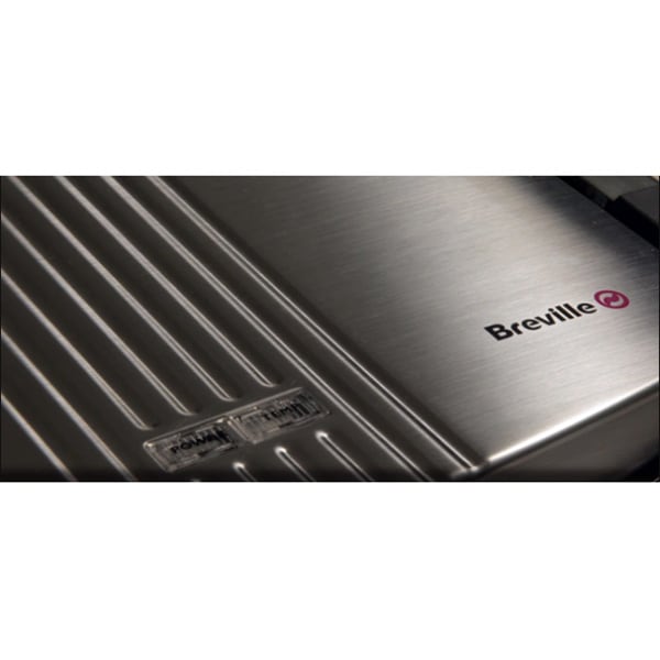 Sandwich maker BREVILLE Panini VST025X-01, 1000W, argintiu-negru