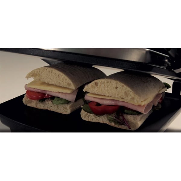 Sandwich maker BREVILLE Panini VST025X-01, 1000W, argintiu-negru
