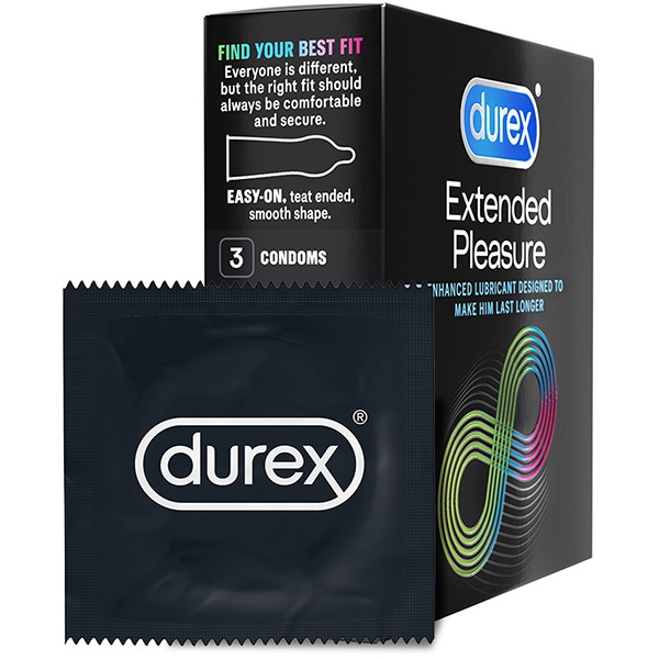 Prezervative DUREX Extended Pleasure, 3buc