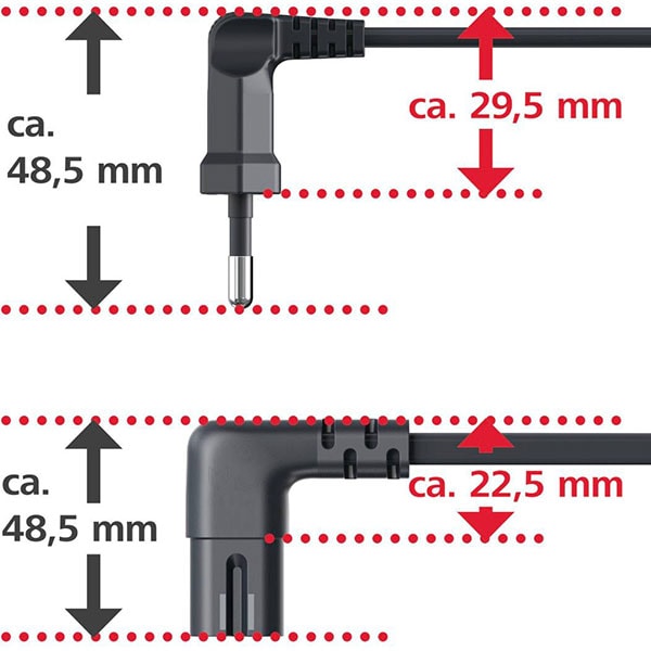 Cablu alimentare HAMA 137230, 3m, 2 pini, negru
