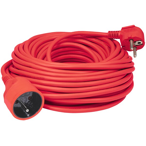 Cablu prelungitor HOME NV 2-30/RD/1.5, 1 priza, 30m, rosu
