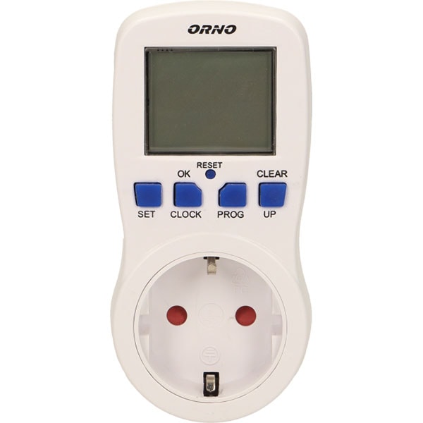 Priza programabila ORNO OR-PRE-409(GS), 3680W, 16A, alb