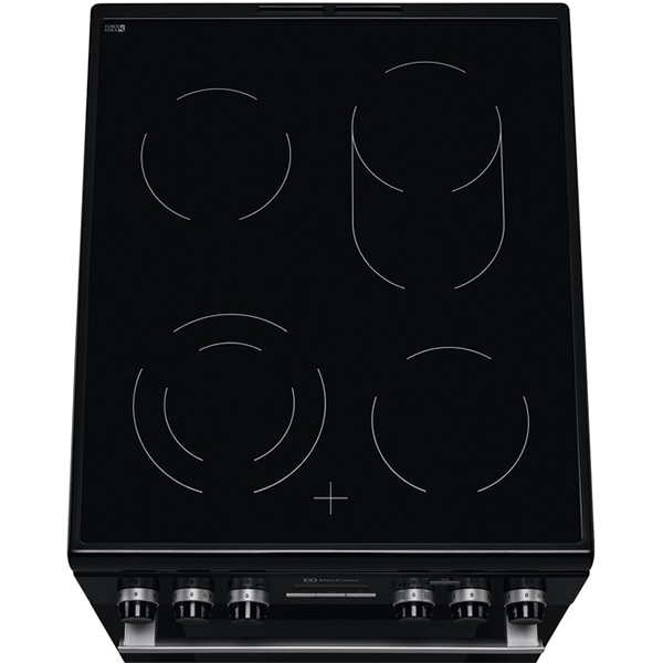 Aragaz ELECTROLUX EKC54952OK, 4 arzatoare, Electric, L 50 cm, Grill, negru