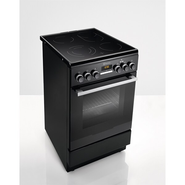 Aragaz ELECTROLUX EKC54952OK, 4 arzatoare, Electric, L 50 cm, Grill, negru