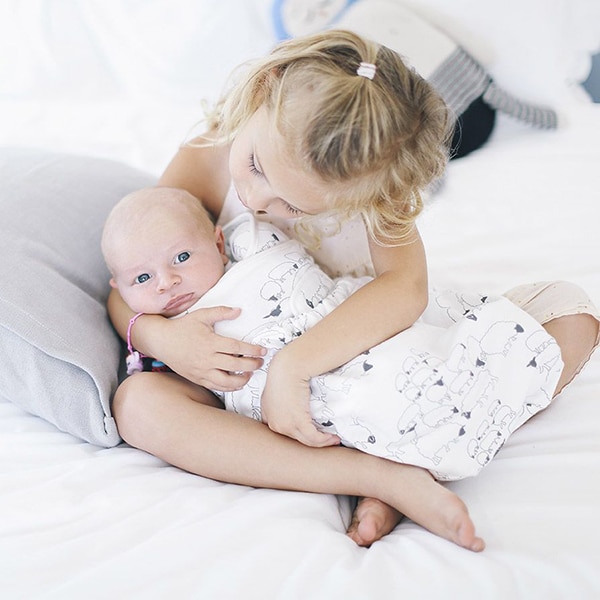 Sistem de infasare ERGOBABY Swaddle - Sheep SWASHEEP, 0 luni+, alb-gri