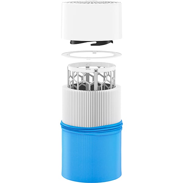 Purificator aer BLUEAIR Pure 411, 3 trepte viteza, 10W, alb-albastru