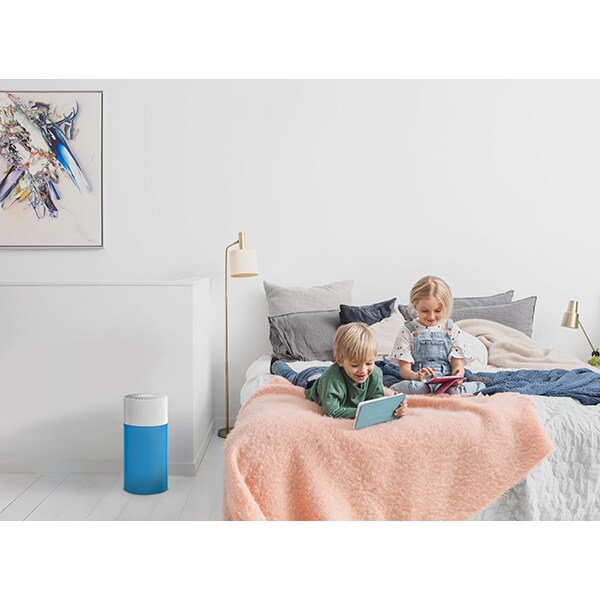 Purificator aer BLUEAIR Pure 411, 3 trepte viteza, 10W, alb-albastru
