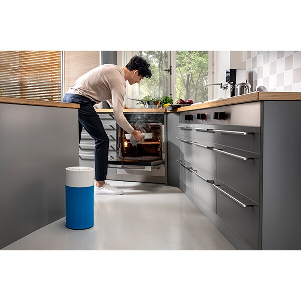 Purificator aer BLUEAIR Pure 411, 3 trepte viteza, 10W, alb-albastru