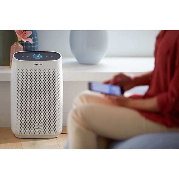 Purificator aer PHILIPS AC1214/10, 4 trepte viteza, Hepa, Wi-Fi, alb-negru 