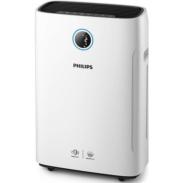Purificator aer PHILIPS AC2729/50, 4 trepte viteza, Hepa, Umidificare, alb-negru