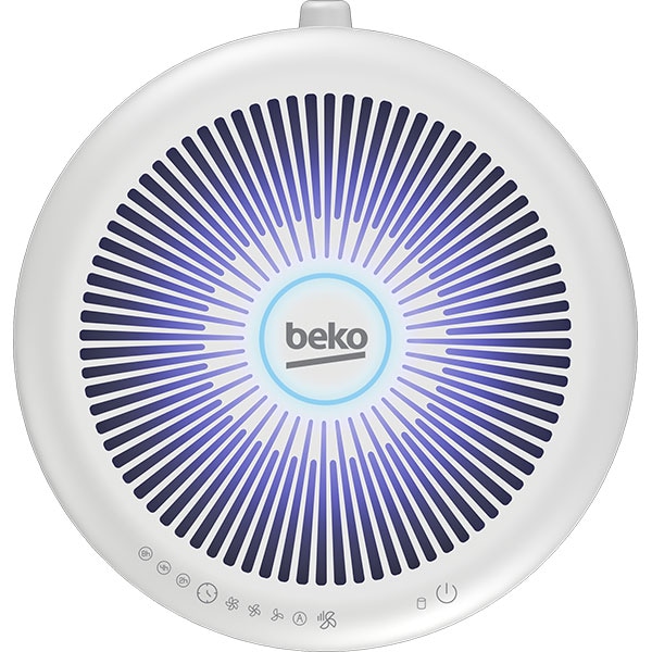 Purificator aer BEKO Hygiene Shield ATP6100I, 4 trepte de viteza, Hepa, ionizare, alb