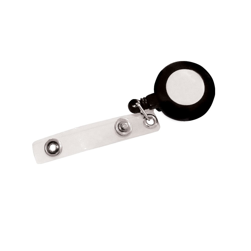 Snur ecuson VOLUM, retractabil, 60 cm, 10 bucati, gri-negru