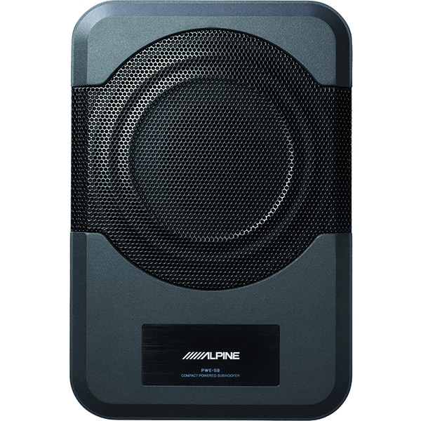Subwoofer auto activ ALPINE PWE-S8, 120W RMS, 20 cm, negru
