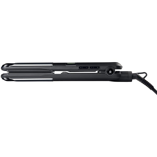 Placa de indreptat parul 2 in 1 ROWENTA Liss and Curl SF4210F0, 230 grade, LCD, invelis ceramic, negru 